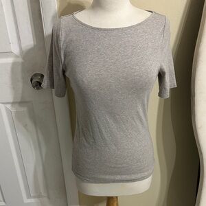 Lauren Ralph Lauren Light Gray Short Sleeve Tee